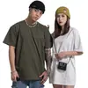 Camiseta Informal Trendy de Peso Pesado Estilo Americano Personalizable 250g Elegante Camiseta Lisa de Algodón de Manga Corta Se Puede Estampar en Múltiples Colores