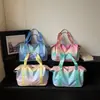 Bolsa de viaje arcoíris, bolsa de gimnasio portátil, bolsa de entrenamiento para deportes al aire libre y ocio, bolsa de yoga, maleta grande de capacidad para mujer