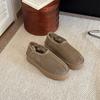 Zapatos de Algodón para Mujer con Suela Gruesa, de Espalda Cerrada y Peludos, Nuevo Modelo de Invierno 2026, con Forro Polar Adicional y Zapatos de Algodón Integrados de Cuero Espesor y Piel, Henan Sangpo
