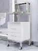 Gabinete de Herramientas para Barbería, Estación con Espejo para Salón de Peluquería, Gabinete para Cortar el Cabello, Carrito para Salón de Belleza, Estante de Almacenamiento para Secador de Pelo Dedicado para Salón de Peluquería