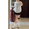 Falda Corta de Mezclilla Azul Oscuro para Mujer Cintura Alta Verano Tallas Grandes Adelgazante Chica Gordita Forma de Pera Falda Pequeña Línea A