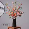 Yongyue Nova Flor de Tâmaras Vermelhas Ornamento de Decoração para Casa Arranjo de Flores Tâmara Auspiciosa Fruta Vermelha Flor Artificial Fruta Vermelha