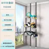 Estante de Armazenamento de Carrinhos de Brinquedo de Chão ao Teto Sala de Estar De Chão Múltiplas Camadas Estante de Armazenamento para Crianças Skate Bicicleta Bicicleta de Equilíbrio