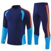 Traje de entrenamiento de fútbol de manga larga con media cremallera para otoño e invierno, conjunto de fitness y running hecho a medida, uniforme de equipo, ropa de rendimiento