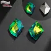 Cor Super Flash Furo Único Forma Multilateral Vidro Furos para Pendurar Contas de Cristal Feito à Mão DIY Colar Pulseira Joia Pingente