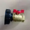 Conector para Accesorios de Barril IBC, Pezón de Válvula de Latón Electrochapado con Doble Rosca Exterior, Grifo de 1/2 Pulgada 3/4 1 Pulgada