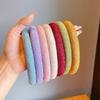 Diadema Retro Coreana Infantil Colorida de Satén Pasador Diario Versátil Pequeña Princesa Simple Cráneo Alto Salida Accesorios para el Cabello