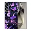 Adequado para Capa de Celular Samsung S26Ultra A17 Borboleta Roxa S25 Capa Protetora S24 TPU Fosco A06 Capa Macia