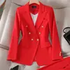 Conjunto de Traje Pequeño de Nuevo Estilo para Mujer Transfronterizo, Traje de Tres Piezas Elegante Color Rojo Rosa para Primavera y Otoño al por Mayor, Manga Larga