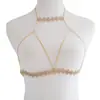 Europa y Estados Unidos transfronterizo nuevos accesorios moda sexy multicapa color gotas de agua envuelto pecho cadena corporal todo-partido cadena corporal para mujer