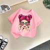 Roupa Infantil Transfronteiriça 2026 Nova Verão Camisetas de Manga Curta Infantis para Meninos e Meninas Tops Casuais Roupas de Verão da Moda para Meninas Tendência