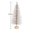 Árvore de Natal de Mesa Transfronteiriça, Mini Árvore de Natal Verde com Neve em Sisal, Decoração de Natal Pinheiro Artificial