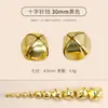Sino Cruz Ponto Atacado Acessórios Decorativos DIY de Natal Pingente de Coleira de Animal de Estimação de Metal Sino Aberto Cruz