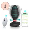 Carregamento transfronteiriço, plug anal com aplicativo de controle remoto, rotação e vibração remotas, massageador de próstata, brinquedo sexual adulto