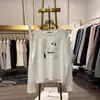 Camiseta de manga larga casual suelta de algodón puro con estampado de cachorro de dibujos animados, juvenil estilo coreano, para primavera/otoño 2026, para mujer