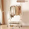 Cabide portátil e multifuncional para uso doméstico, varal simples para secar roupas em ambientes internos, cabide de chão para roupas e chapéus para quarto