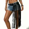 Cinto de Franjas Novo Estilo Retro Americano Mais Vendido para Mulheres, Cinto Longo na Cintura Estilo Garota Confiante, Corrente Decorativa de Cintura Punk para Jeans