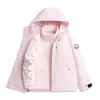 Jaqueta 3 em 1 Luotuo para Mulheres e Homens, Outono e Inverno, Forro de Fleece Removível, Impermeável, Respirável, Jaqueta para Caminhada ao Ar Livre