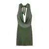 Atacado de fabricante de roupas femininas transfronteiriço 2026 AliExpress item mais vendido de verão vestido de malha sexy com alça no pescoço
