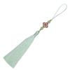 Borla de trébol de cuatro hojas esmaltada falda cheongsam pequeña fresca abanico plegable borla de techo moda colgante para coche colgante diy colgante