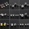 Temblores de mano rápidos aretes de moissanita en vivo aretes de diamante de color aretes de cabeza de vaca aretes simples de diamante Mosan una generación de cabello