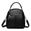Mochila de piel auténtica 2024 para mujer, bolso informal de moda, de piel suave, sencilla, de viaje, de gran capacidad.
