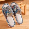 Pantuflas de Lino para Hombre Primavera y Verano Antideslizantes para Interior 2025 Nuevas para Pareja para Casa Suela Gruesa Silenciosas Pantuflas de Hostelería para Cuatro Estaciones Mujer