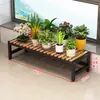 Suporte de Flores Alargado de Chão para Varanda Rack de Armazenamento de Ferro Forjado Rack de Extensão para Peitoril de Janela de Varanda Rack para Vasos de Flores Rabanete Verde Interno