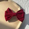 Decoração duomei outono e inverno veludo grande arco hairpin fita preta temperamento dama de honra fada hairpin back cabeça top clipe