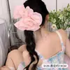 Goma para el pelo de gasa de burbujas amarilla para mujer, Lazo para el pelo extragrande de alta gama, Nuevo estilo 2026 Accesorio para el pelo