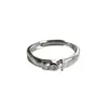 Anillo Versátil de Personalidad Plateado Galvanizado de Plata S999 de Alta Calidad para Mujer, Joyería de Anillo de Corona con Diamante de Seis Garras de Lujo Ligero