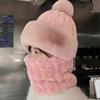 Gorro Grueso de Invierno 2024 con Forro Polar, Bufanda a Prueba de Viento para Ciclismo, Máscara Integrada, Protección para los Oídos, Gorro Integrado Cálido Baotou
