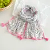 Lenço Francês Infantil Estilo Coreano com Bolinhas, Anti-Pilling, Estilo Lento de Primavera, Moda Fina para Primavera e Outono, Classe A