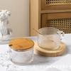 Amazon al por mayor Taza de avena para el desayuno vintage Taza de girasol Taza con mango para el desayuno Cuchara pequeña dorada tallada Apuntando