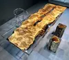 # Mesa de Rio em Resina Epóxi Madeira Maciça Placa Grande Mesa de Chá Mesa de Chá Oceânica Mesa de Jantar Mesa de Café Placa Inteira Mesa de Escritório Chá