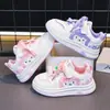 Zapatos Blancos para Niñas Zapatos de Princesa de Dibujos Animados Nuevas Llegadas Primavera 2026 Zapatos Deportivos de Suela Suave para Niñas Zapatos de Tabla para Niños Medianos y Grandes Estudiante