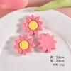 Accesorios de Resina Nuevo Girasol Colorido Girasol Hecho a Mano DIY Funda para Teléfono Móvil Imán para Refrigerador Diadema Accesorios para el Cabello Material