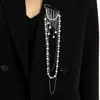 Joias de Moda Transfronteiriças Europeias e Americanas, Broches com Corrente e Franja Estilo Ins da Moda, Acessórios para Pés para Mulheres, Acessórios de Roupa Personalizados, Broches de Luxo Leve