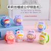 Llavero Colgante Lilith Flocking Joyería Estudiante Linda Chica de Dibujos Animados Corazón Colgante Muñeca de Peluche Llavero