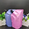Bolsa con Boquilla de Papel de Aluminio de Grado Alimenticio, Bolsa Autoportante Portátil de 200 ml Color Dorado Mate Estampado para Líquidos, Paquete de Relleno de Aromaterapia Tamaño Familiar