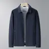 Chaqueta Ejecutiva de Otoño para Hombre, Nuevo Estilo, Cuello Solapa, Abrigo de Alta Calidad para Personas de Mediana Edad y Mayores, Chaqueta de Negocios para Papá