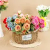 7 Cabeças Rosa Pérola Estilo Outono Cena de Casamento Sala de Estar Buquê Enfeites Flores Artificiais Fabricantes de Comércio Exterior Atacado Flores Artificiais