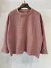 Nueva Camiseta de Algodón para Mujer Verano 2026 Cuello Redondo Estilo Japonés Top Pullover Holgado con Mangas Largas Artísticas a Cuadros