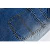 Ouswe Verano Americano Trendy Retro Holgados Lavados Blancos Shorts de Mezclilla Pantalones Cortos de Media Longitud para Hombre Rk200