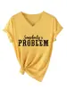 Problema de alguien Amazon Wish comercio exterior transfronterizo de moda y único camiseta de mujer con cuello en V y manga corta