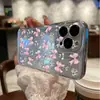 Funda Protectora Anticaída con Agujeros Finos y Lazo Rosa para iPhone 17 Funda para Teléfono Apple 18 Promax Funda Transparente de Flores