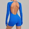 Atacado de Roupas de Yoga Transfronteiriças, Macacão Esportivo de Pilates com Costas Abertas e Gola Redonda Ajustável, Roupas Modeladoras Fitness para Mulheres, Dropshipping