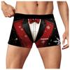 Explosiones Navideñas Transfronterizas Europeas y Americanas Cabeza de Reno Impresa en 3D Transpirables Cómodos Calzoncillos Boxers Personalizados para Hombre