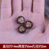 Accesorios de Sándalo Incrustados con Oro y Plata Xiangyun Flor de Durazno Fuwu Hecho a Mano Estilo Chino Cuentas de Sándalo Rojo