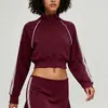 Traje deportivo transfronterizo de otoño e invierno con chaqueta sudadera con cremallera, falda corta acampanada adelgazante y anti-exposición, ropa casual para fitness y tenis